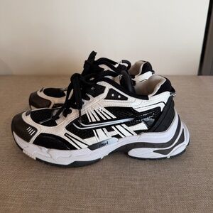 Ash Race Lace-up Sneakers - Black/White - Women's Size 8
